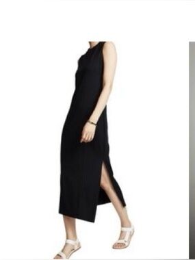 AYR Ribbed Sleeveless Maxi Dress - Black Dress Womens XL Capsule Quiet Luxury